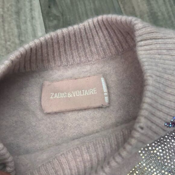 ZADIG & VOLTAIRE Rhinestone-Embellished Cashmere Star Sweater pink - Picture 8 of 8